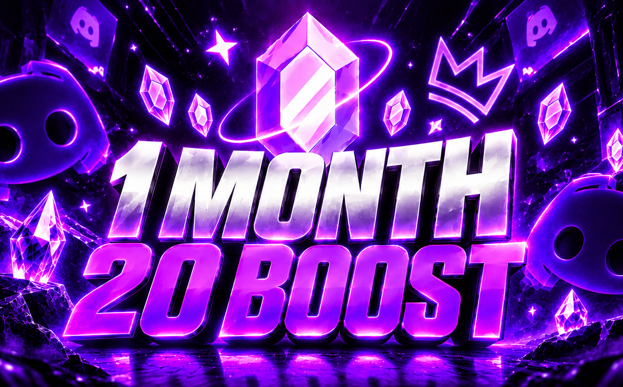 1 MONTH 20 BOOSTS